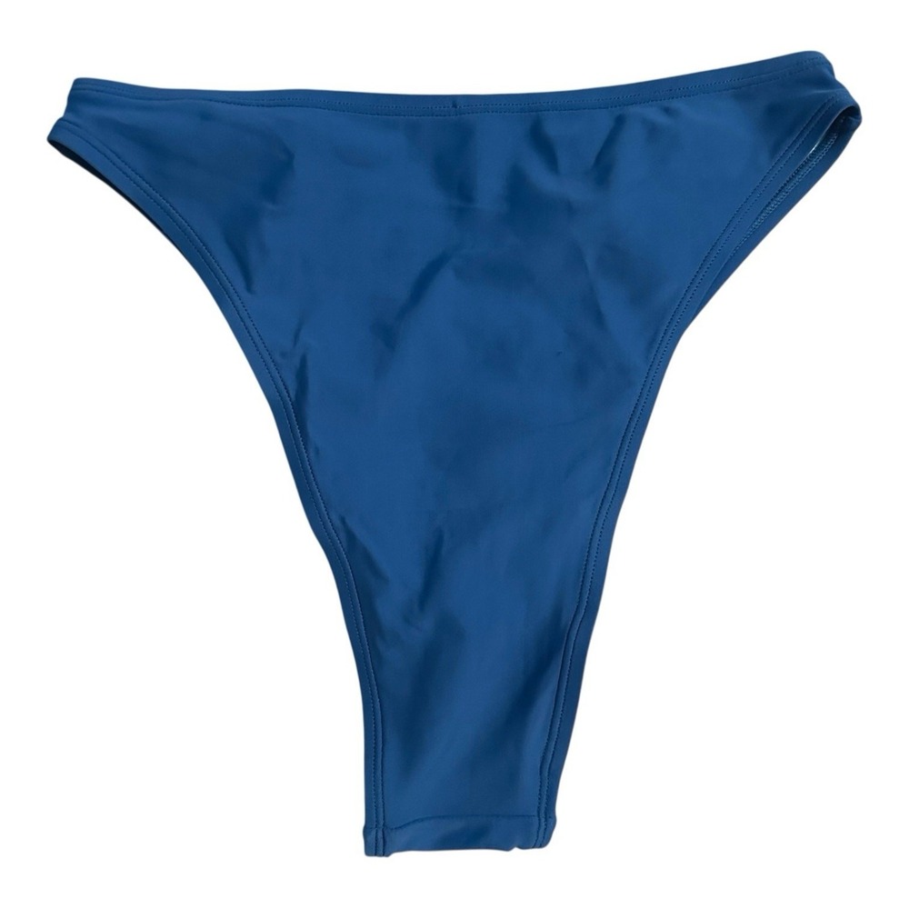 Cupshe Blue High Cut Cheeky Bikini Bottoms Blue S Resortwear Vacation Beach NWOT - Picture 4 of 8